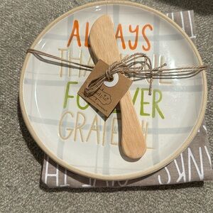 Mud Pie Forever Grateful Appetizer Set New With Tags